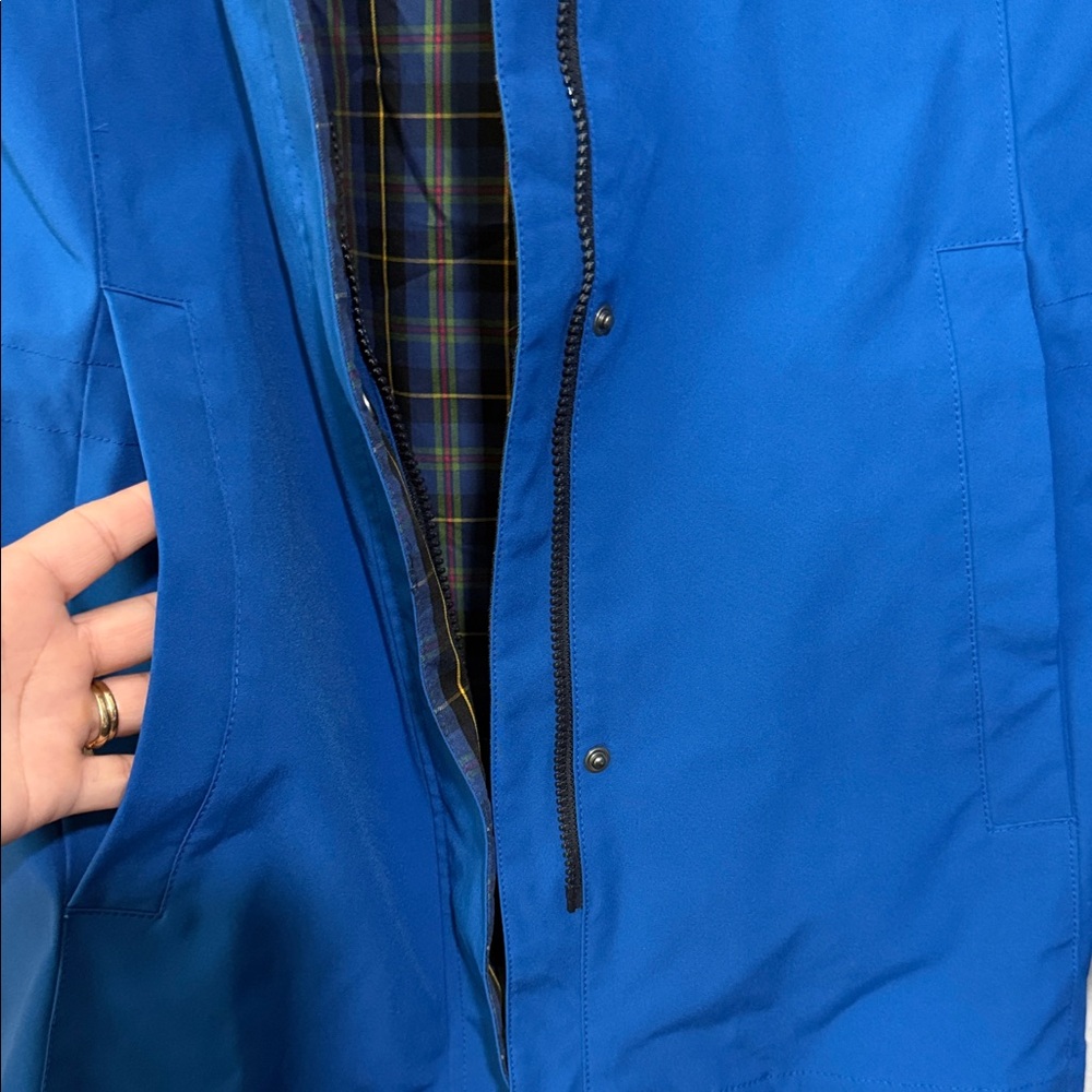 Pendleton Blue Raincoat with Plaid Lining - image 6